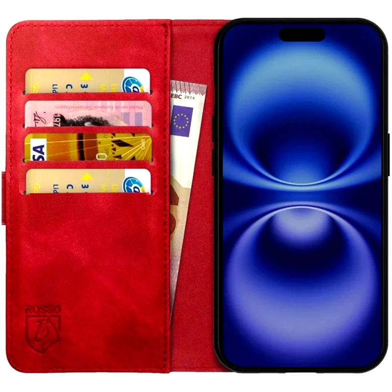 ROSSO Θήκη Apple iPhone 16 Pro Max - Rosso Element PU Πορτοφόλι - Red