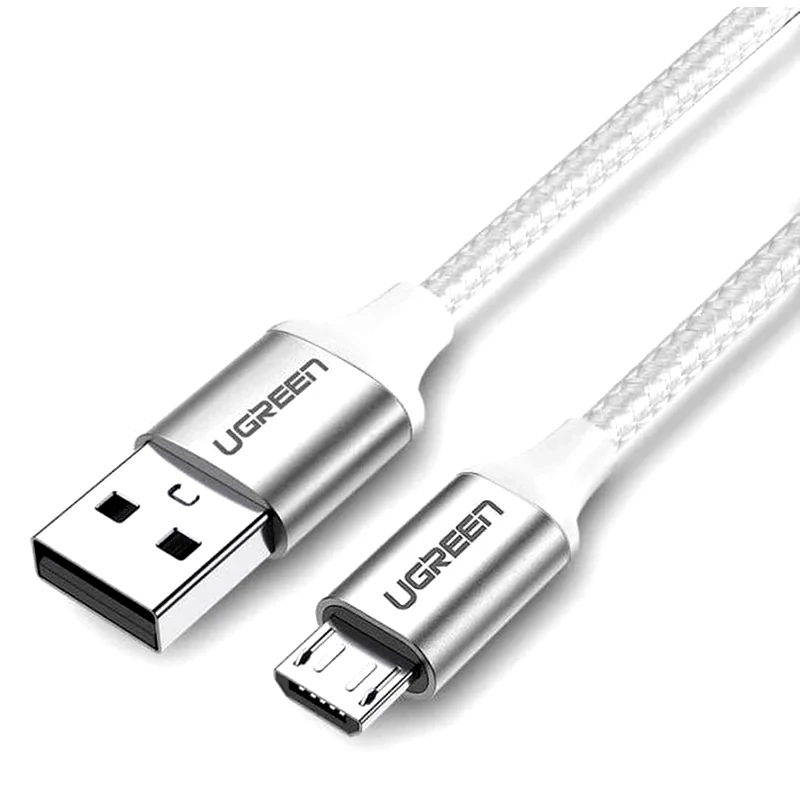 UGREEN Ugreen Us290 Braided USB 20 to micro-USB Cable 2m - Λευκό