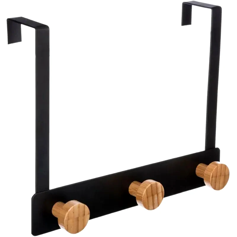 SPITISHOP Κρεμάστρα Πόρτας 3 Θέσεων Spitishop F-v Hooks151569a 25x8.2x20 cm - Μαύρο