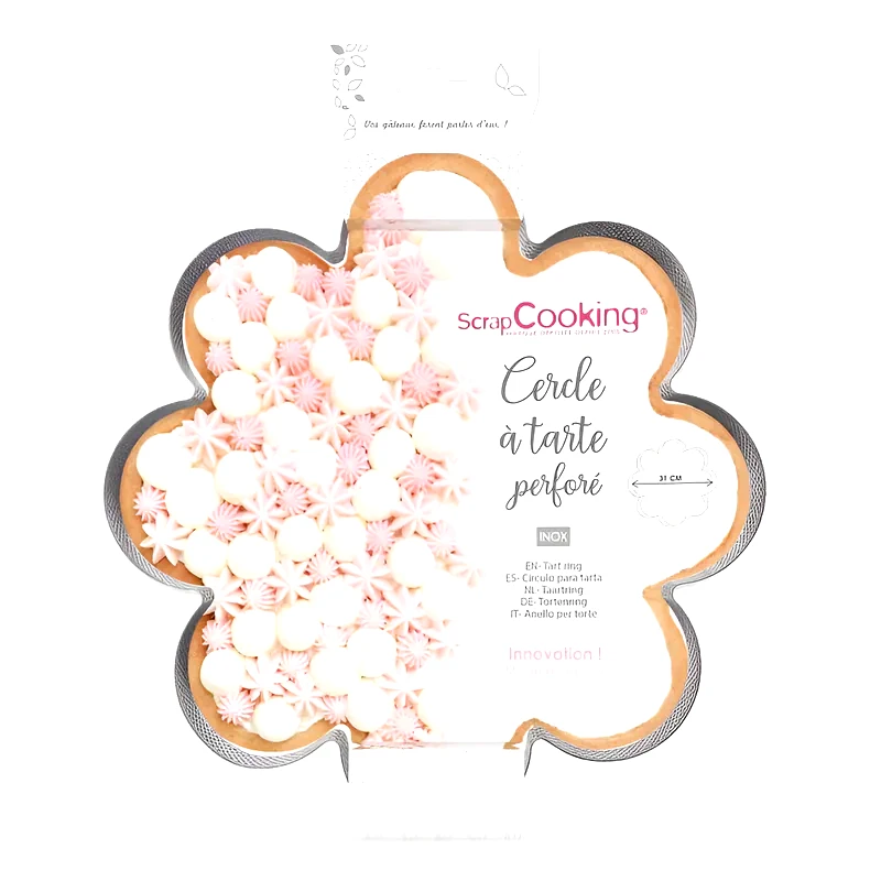 SCRAP COOKING Τσέρκι Ζαχαροπλαστικής Μαργαρίτα Scrap Cooking Ανοξείδωτο Aτσάλι 30x2.5 cm - Ασημί