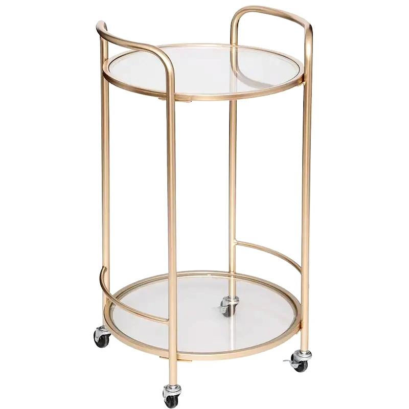 SPITISHOP Βοηθητικό Τραπεζάκι Σαλονιού Spitishop A-s Thalia 187781 Μεταλλικό Φ40x75 cm - Χρυσό