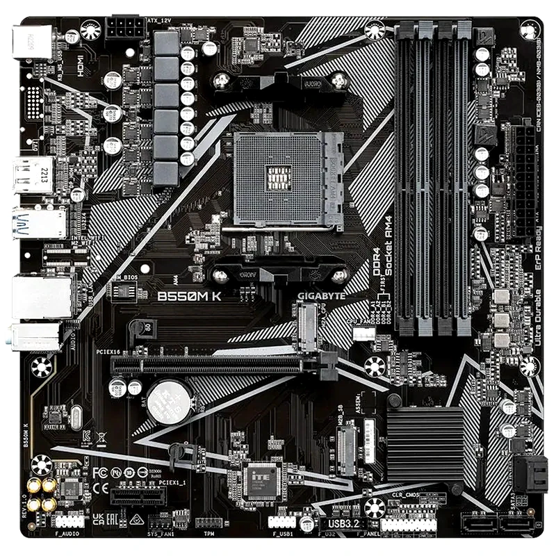 GIGABYTE Gigabyte B550M K Micro ATX με AMD AM4 Socket (rev. 1.0)