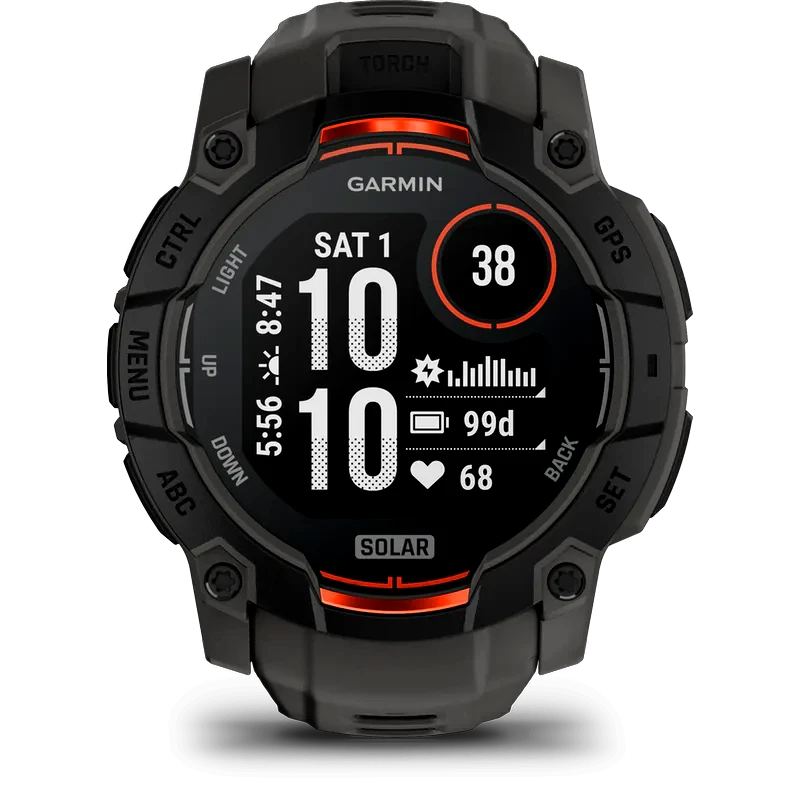 GARMIN Smartwatch Garmin Instinct 3 Solar 50mm - Black with Charcoal