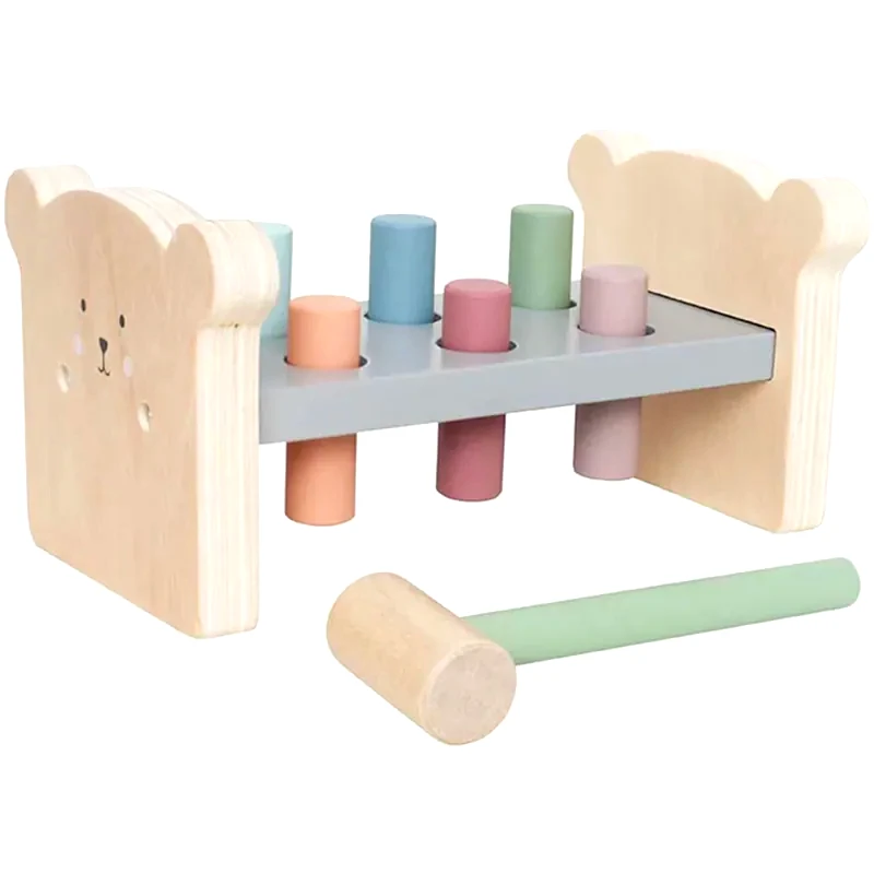 JABADABADO Ξύλινο Παιχνίδι Jabadabado Πάγκος Με Σφυρί Teddy Jb-c2517 23x10x11