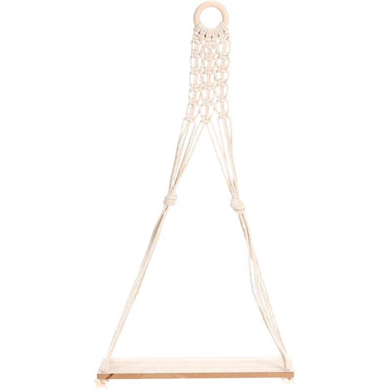 SPITISHOP Κρεμαστή Ράφι Τοίχου Spitishop Ξύλινο 30x10.5x59.5 cm - Φυσικό/Εκρού