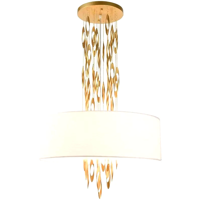 ACA DECOR Φωτιστικό Οροφής Πολύφωτο Aca Decor Cascada Eg4205pcg Μεταλλικό/Υφασμάτινο - Χρυσό