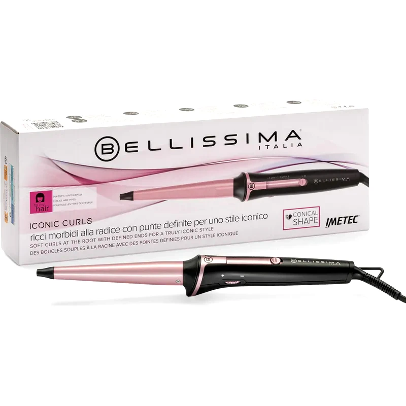 BELLISSIMA Ψαλίδι Μαλλιών BELLISSIMA Iconic Curls - Μαύρο/Ροζ