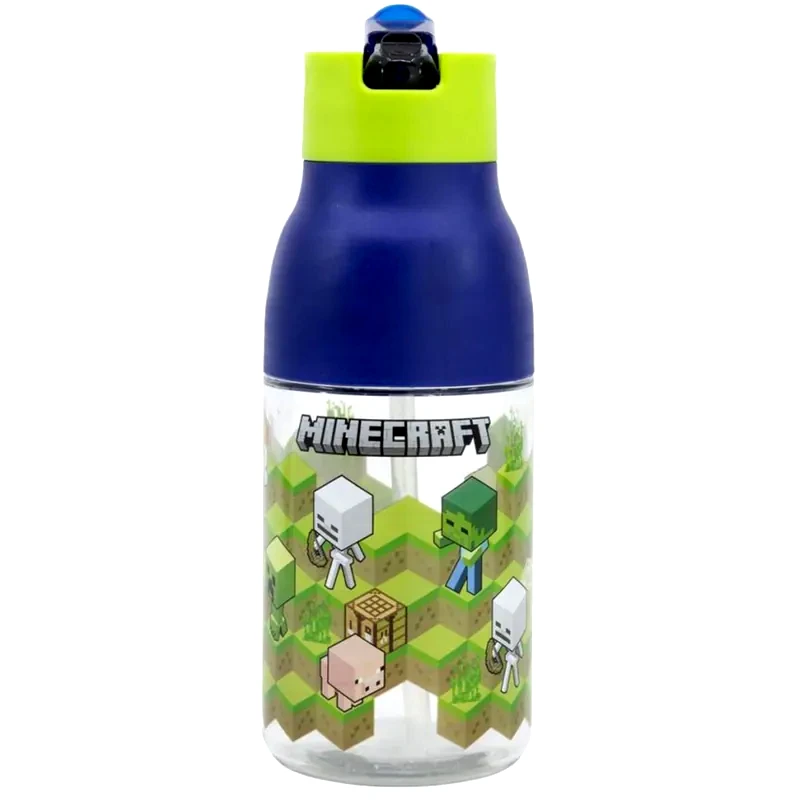 STOR Παγούρι Stor Minecraft Isometric Ecozen 420 ml - Μωβ/Πράσινο