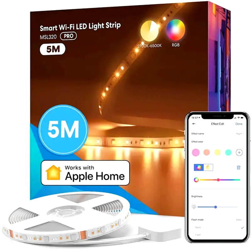 MEROSS Έξυπνη Λωρίδα Φωτισμού Smart Wi-Fi LED Meross Light Strip MSL320 PRO -5M