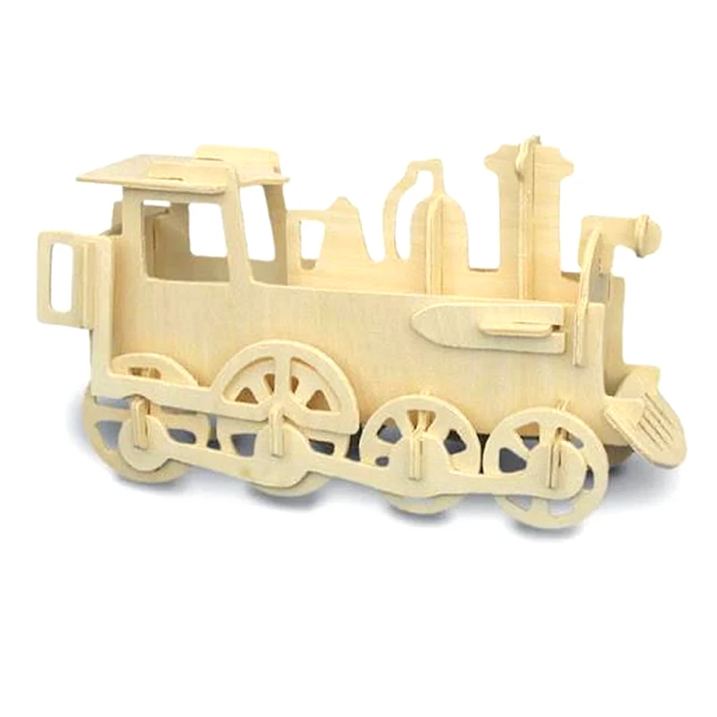 DIAKAKIS Ξυλινο Συναρμολογουμενο Παζλ 3d P005 - Rolling Locomotive Construction Kit
