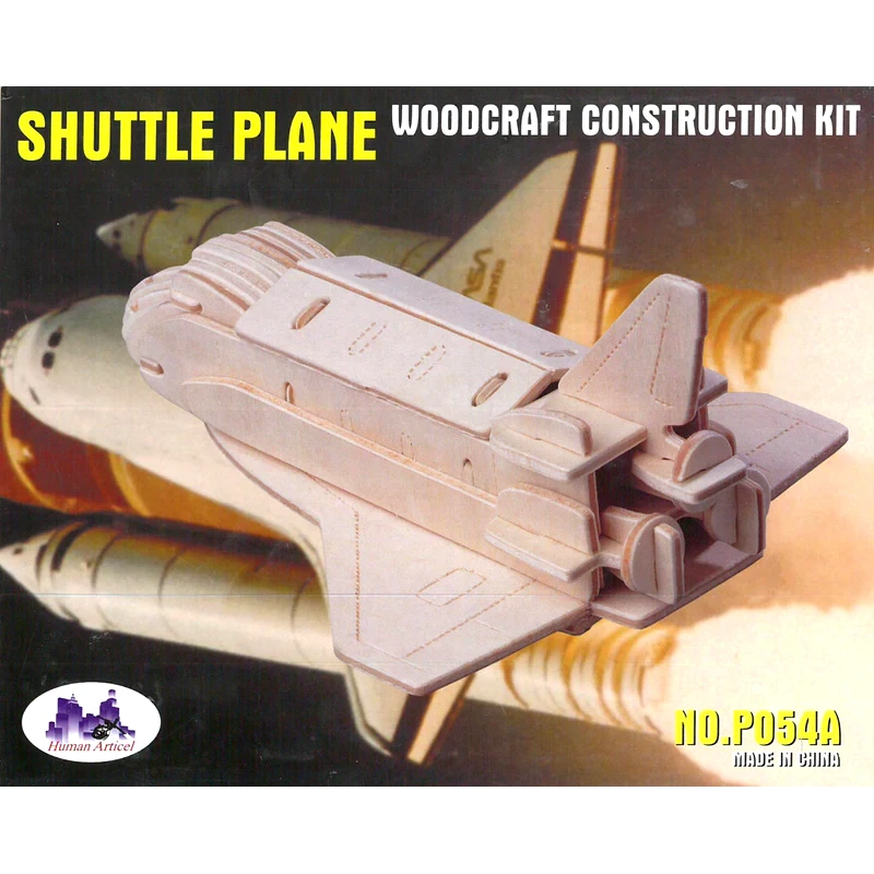 DIAKAKIS 3D Παζλ Ξύλινο Shuttle Plane - Woodcraft Construction Kit