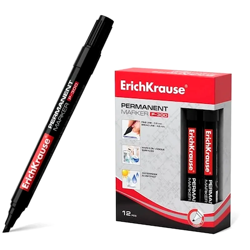 ERIKCHKRAUSE Μαρκαδόρος Ανεξίτηλος Erichkrause Μαύρο 0.6 mm (1 Τεμάχιο)