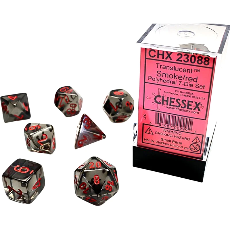CHESSEX Chessex Translucent - Smoke/Red CHESSEX