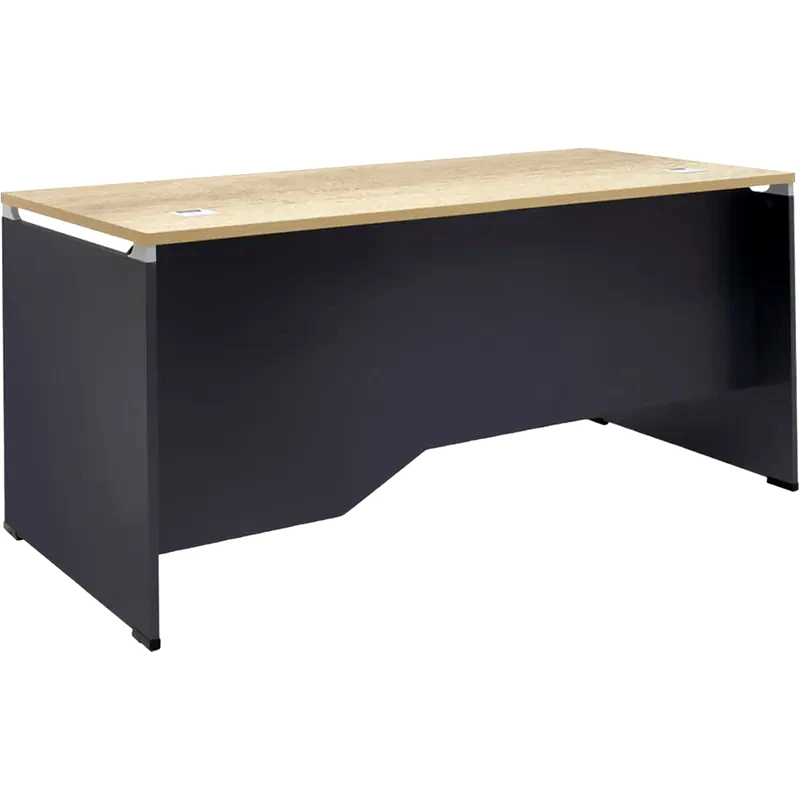 PAKOWORLD Γραφείο Εργασίας Επαγγελματικό Lotus Pakoworld Φυσικό-ανθρακί 180x80x75εκ – 069-000015