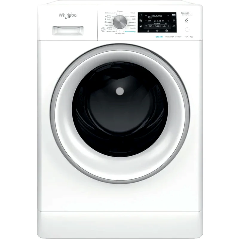 WHIRLPOOL WHIRLPOOL FFWDD 1076258 SV EE 10kg/7kg 1.600 Στροφές Λευκό Πλυντήριο Στεγνωτήριο