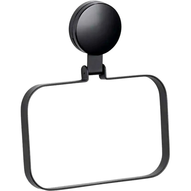 WENKO Κρεμάστρα Κρίκος Wenko Pavia Μεταλλικό για Πετσέτα 2x21cm - Μαύρο