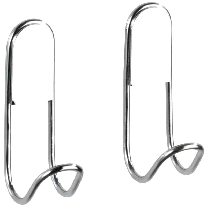WENKO Κρεμαστράκια Τοίχου Wenko Classic Μεταλλικά 2Τμχ 5.5x9cm - Ασημί