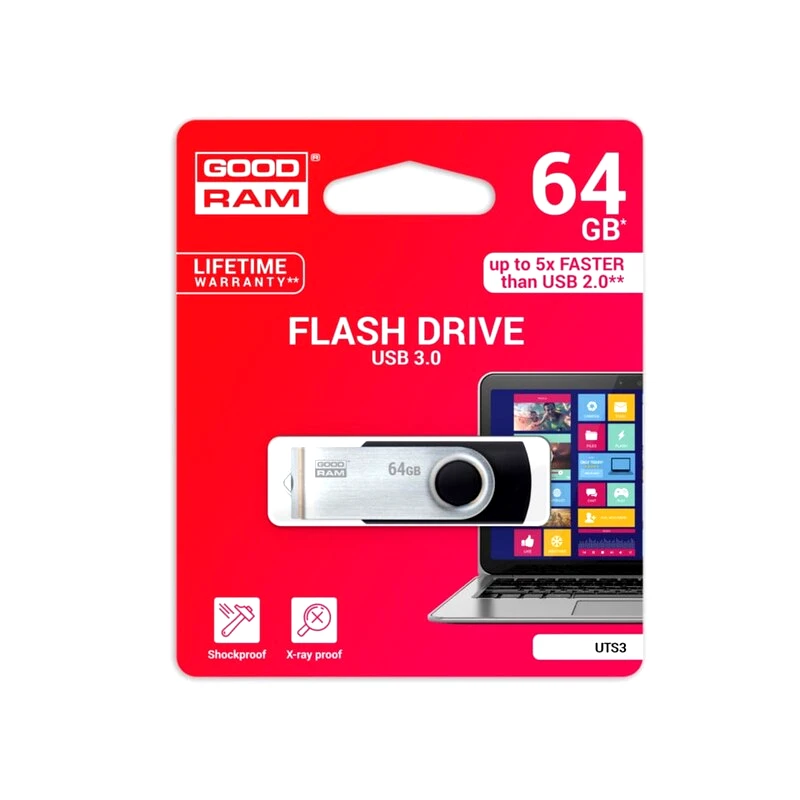 GOODRAM GoodRAM UTS3 64GB USB 3.0 Stick Μαύρο