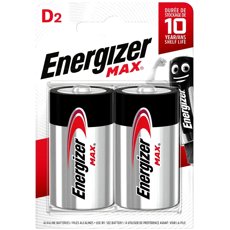 ENERGIZER Energizer Αλκαλικές Μπαταρίες D 1.5V 2τμχ