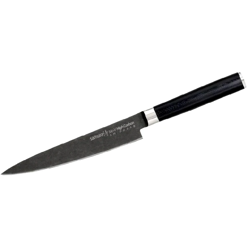 SAMURA Μαχαίρι Γενικής Χρήσης Samura Mo-v Stonewash από Ανοξείδωτο Ατσάλι 15 cm - Μαύρο