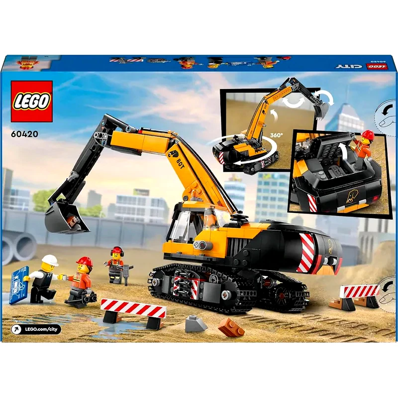 LEGO Lego City Yellow Construction Excavator (60420)