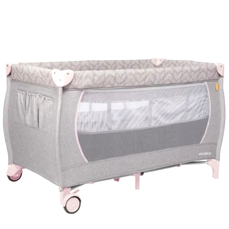 SKIDDOU Πτυσσόμενο Παρκοκρέβατο Skiddou Lunar Pink 2040023