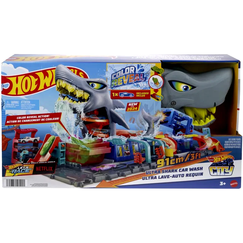 MATTEL Mattel Hot Wheels: City - Ultra Shark Car Wash Πλυντήριο Αυτοκινήτων (htn82)