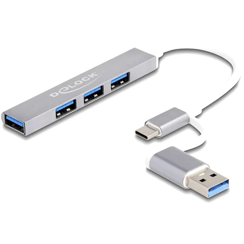 DELOCK Delock 64214 USB Hub 3.2 με 4 θύρες - Γκρι