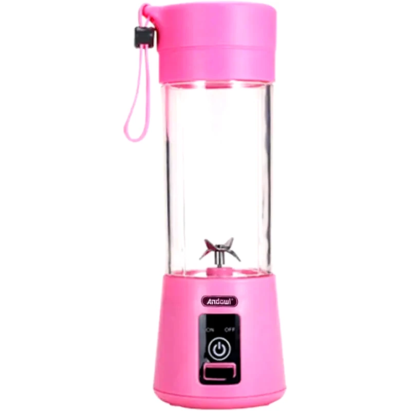ANDOWL Μπλέντερ Χειρός Φορητό ANDOWL Q-L800 0.38 L Επαναφορτιζόμενο Ροζ