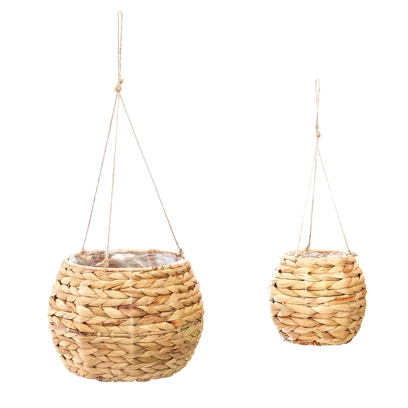 SPITISHOP Σετ Κασπώ Κρεμαστά Spitishop A-S Hya 168553 2 τμχ Ψάθινα - Καφέ