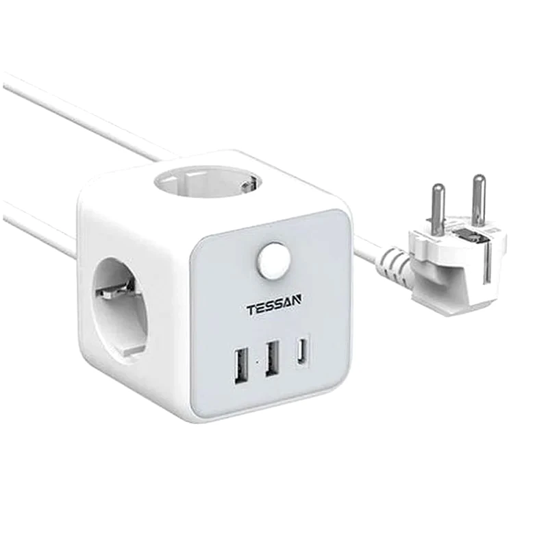 TESSAN Πολύπριζο TESSAN TS-301-C με θύρες AC, USB-A, USB-C