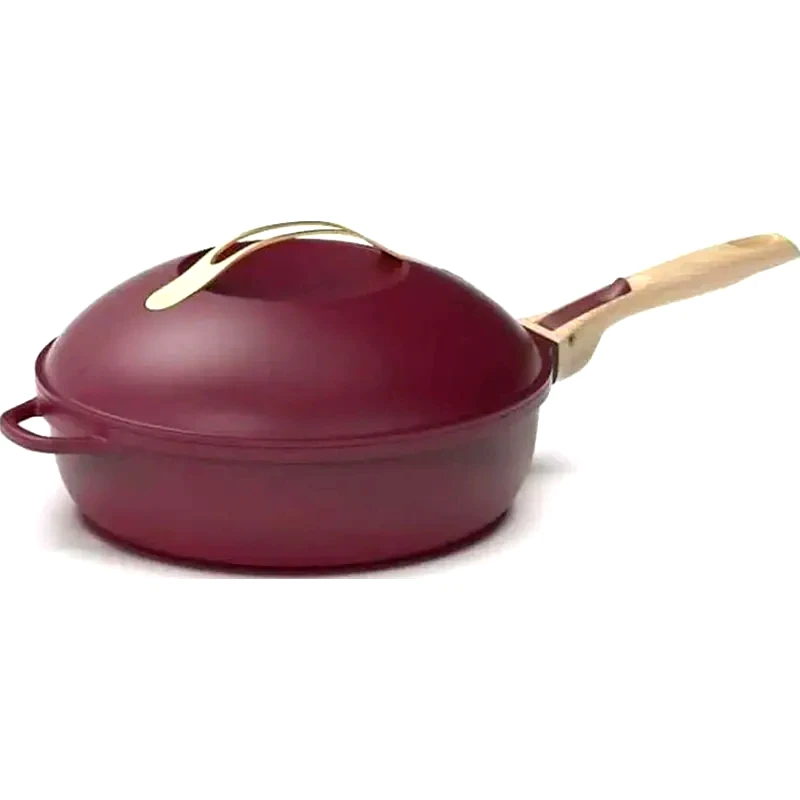 COOKUT Αντικολλητικό Τηγάνι COOKUT FAB28RG Fabulous από Μέταλλο 28 cm Μπορντώ