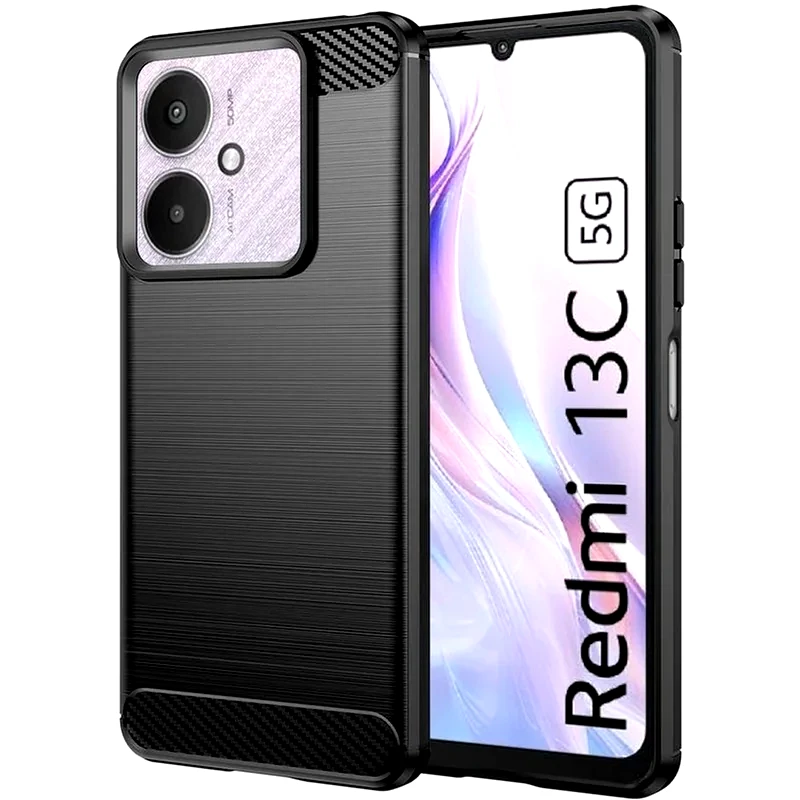 TECHSUIT Θήκη Xiaomi Redmi 13c / Poco C65 / Poco M6 - Techsuit Carbon Silicone - Black