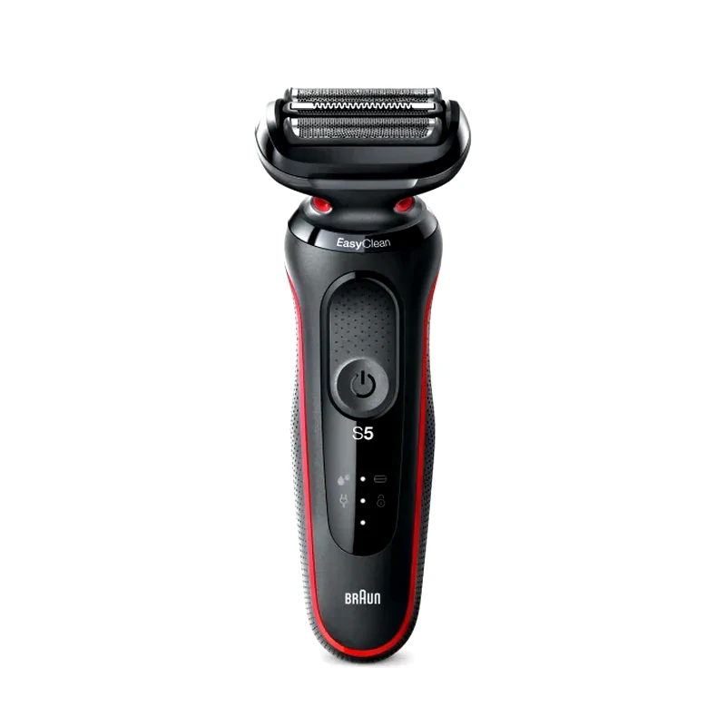BRAUN Ξυριστική Μηχανή BRAUN SERIES 5 50-R1000s Προσώπου Επαναφορτιζόμενη για Υγρό και Στεγνό Ξύρισμα Κόκκινο