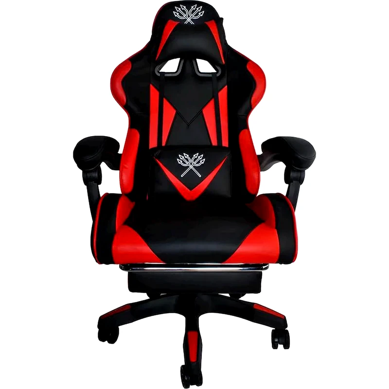 MALATEC Καρέκλα Gaming Malatec 8979 με Υποπόδιο από Οικολογικό Δέρμα - Μαύρη/Κόκκινη