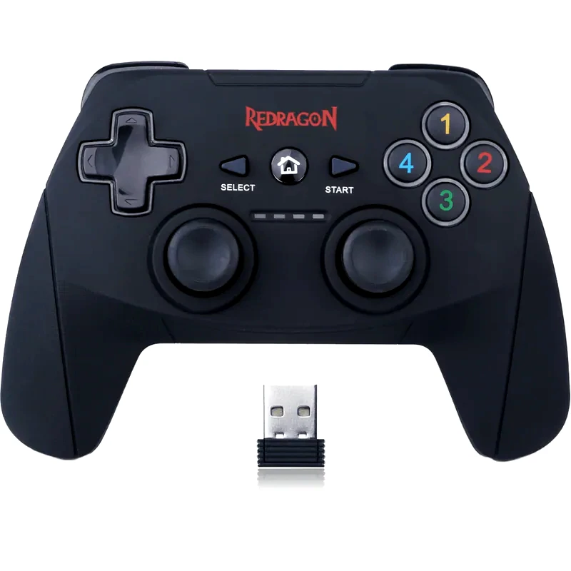 REDRAGON Redragon Harrow G808 Ασύρματο Χειριστήριο για PC, PS3, Xbox 360 και Android - Μαύρο