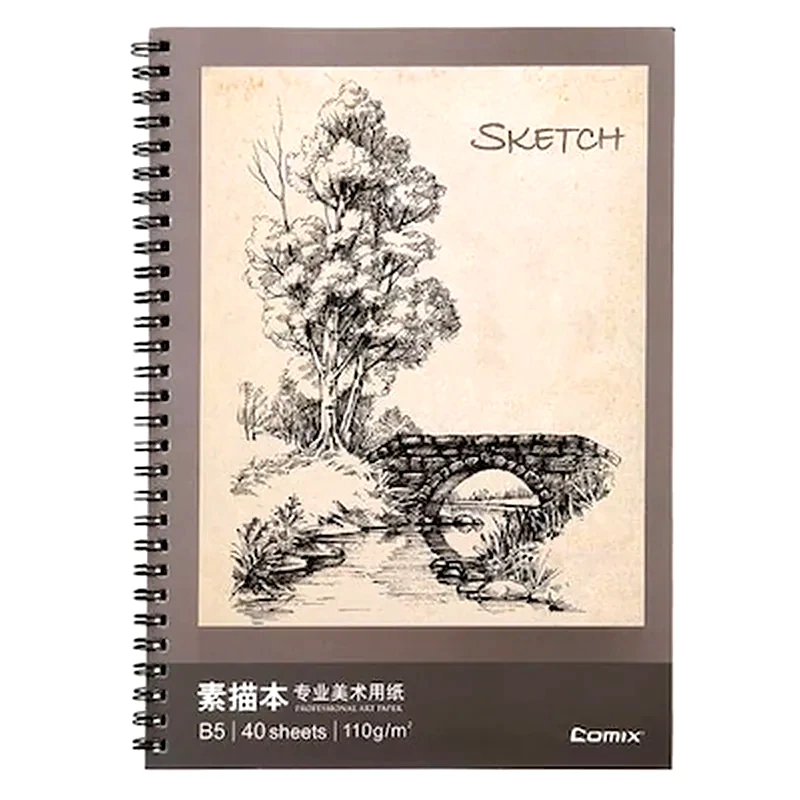 COMIX Comix Μπλοκ Σχεδίου, Β5 (17,6x25 Εκ.), 40 Φύλλα,110γρ., Χαρτί Σαμουά