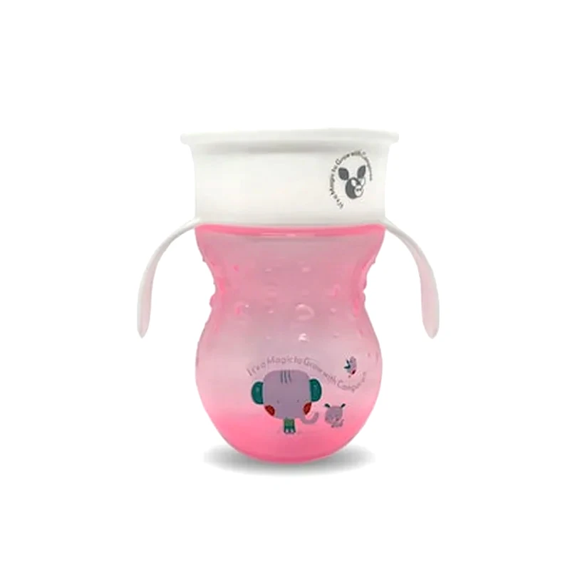 CANGAROO Εκπαιδευτικό Κύπελλο 360° Με Λαβές 270ml Pink Magic Cup C0669h Cangaroo