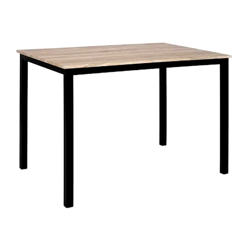 HOMEMARKT Τραπέζι Τραπεζαρίας 110x70 Sonama Με Μαύρα Πόδια Hm8332