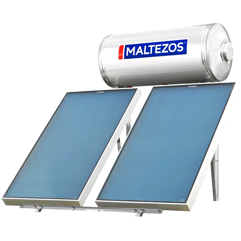 MALTEZOS Ηλιακός Θερμοσίφωνας MALTEZOS Inox 200L/3τμ Τριπλής Ενέργειας Κεραμοσκεπής