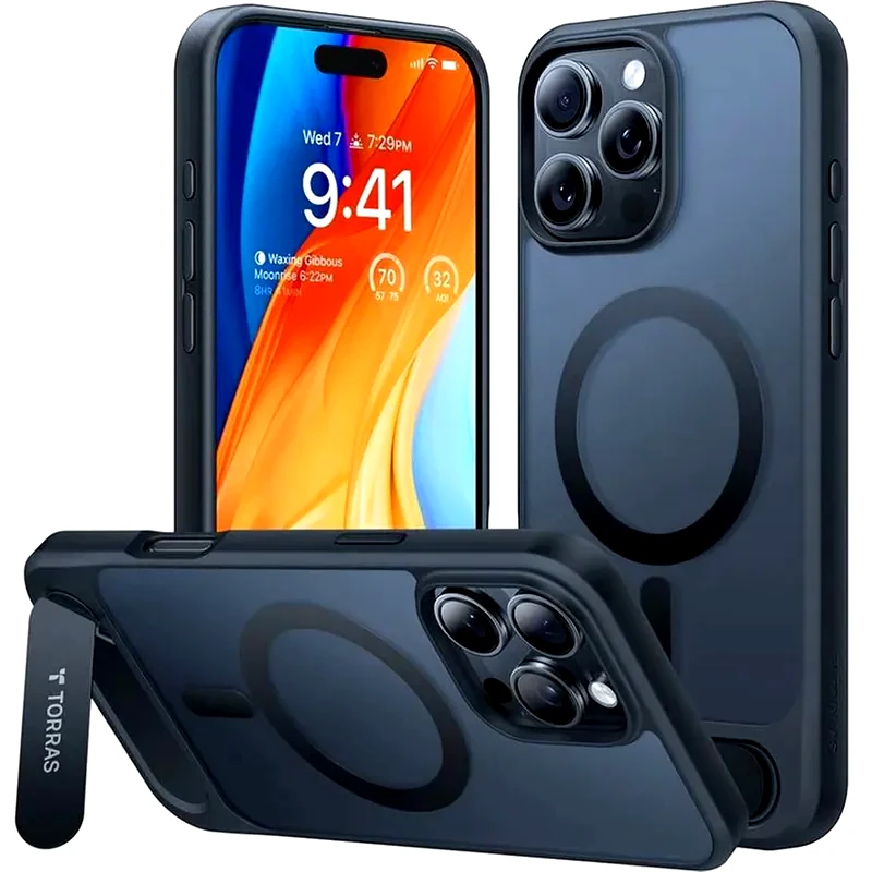 TORRAS Θήκη Apple iPhone 16 Pro Max - Torras Pstand - Black