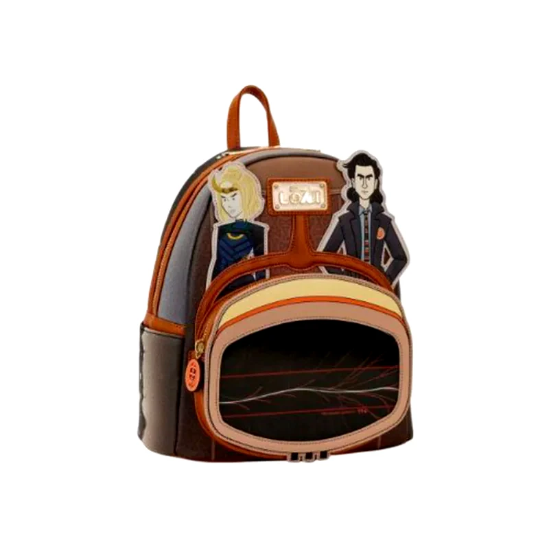 LOUNGEFLY Σακίδιο Πλάτης Loungefly Marvel: Loki Lenticular Multiverse - Καφέ