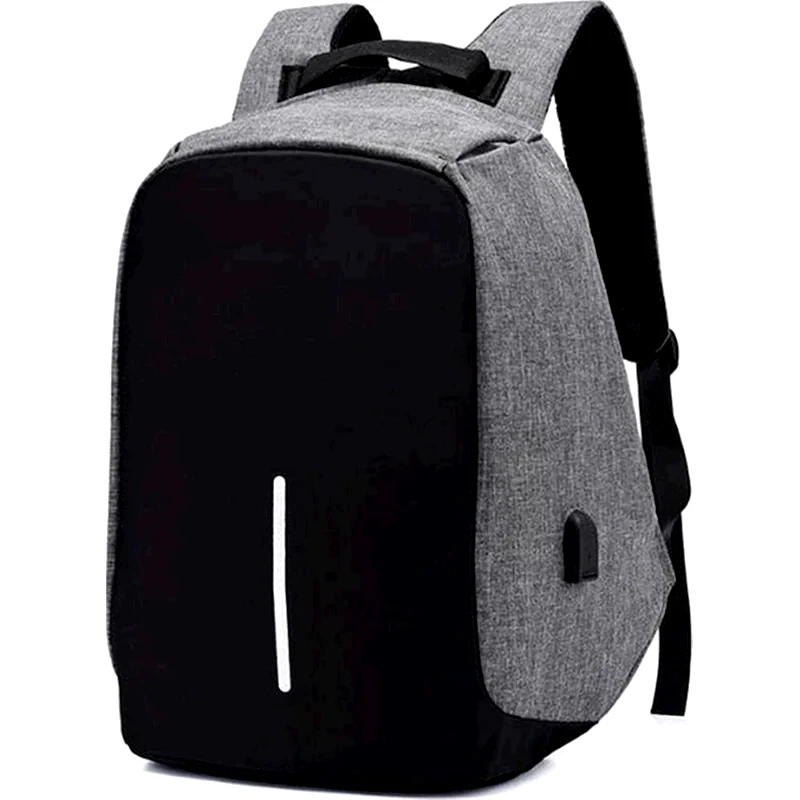 AMBER Τσάντα Πλάτης Anti-theft Amber με Θήκη Laptop 13 AΜ2008 13 lt - Γκρι