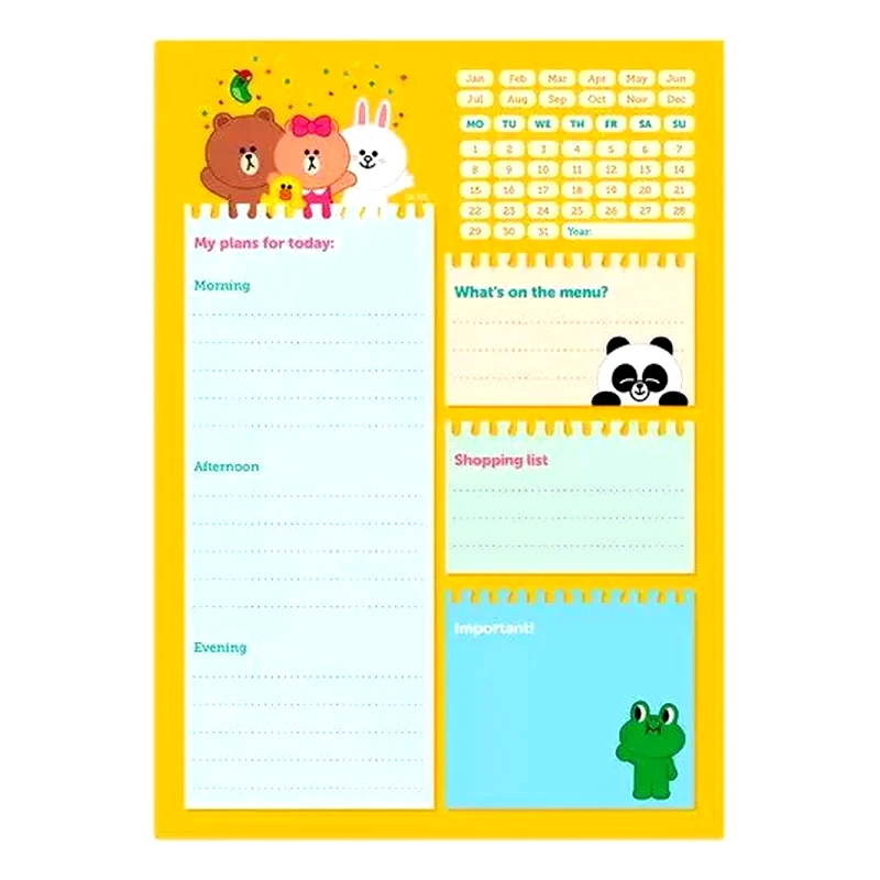 ERIK Πλανόγραμμα To Do List Α5 54Φ Line Friends