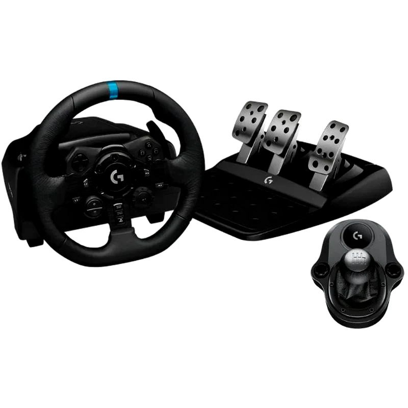 LOGITECH G Logitech G G923 Τιμονιέρα με Πετάλια για PS5, PS4, PC με Logitech G Μοχλό Ταχυτήτων