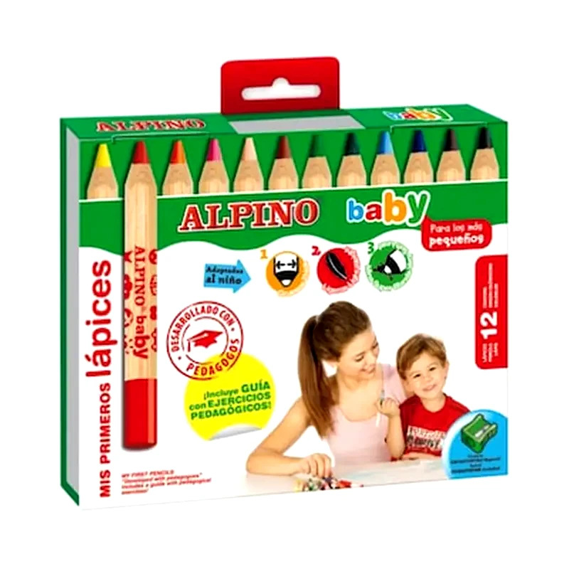 ALPINO Alpino Ξυλομπογιες Baby Οικολογικες 12τμχ.