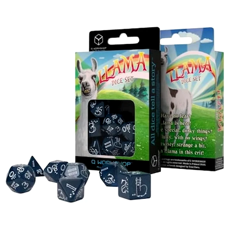 Q-WORKSHOP Σετ Ζάρια - Shimmering Llama Dice Set