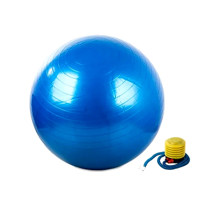 ISO Μπάλα Γυμναστικής Κατάλληλη για Pilates 1.2 kg 65 cm με Τρόμπα - Μπλε