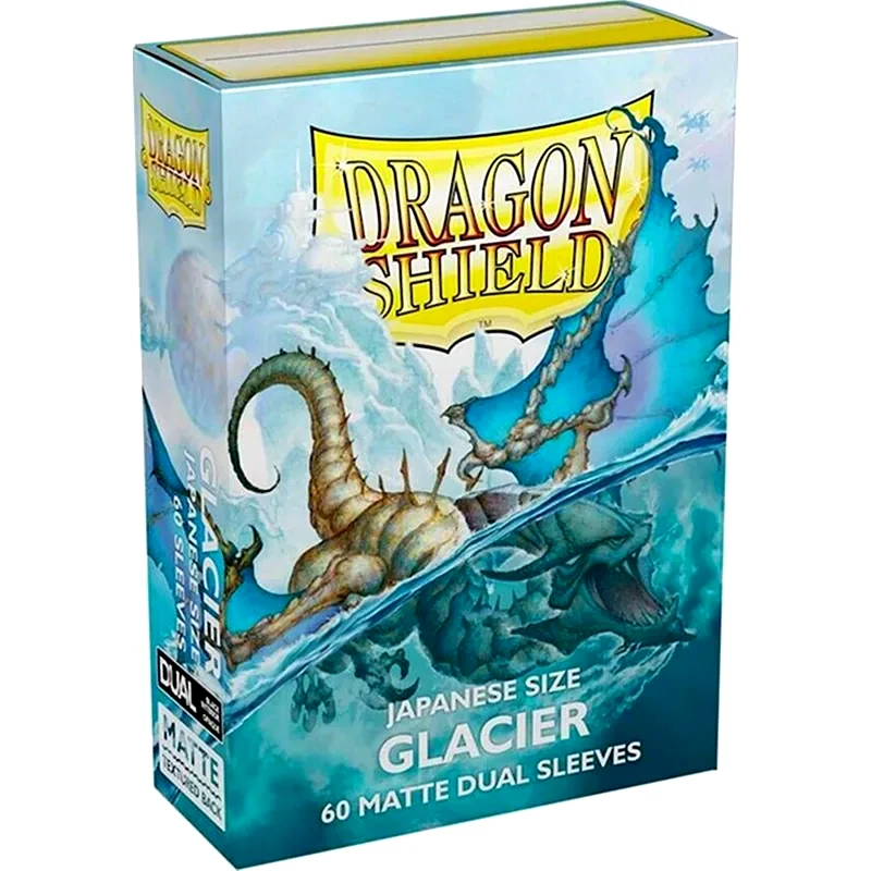 ARCANE TINMEN Glacier Miniom Dragon Shield Japanese Size Matte Dual Sleeves (60 Sleeves)