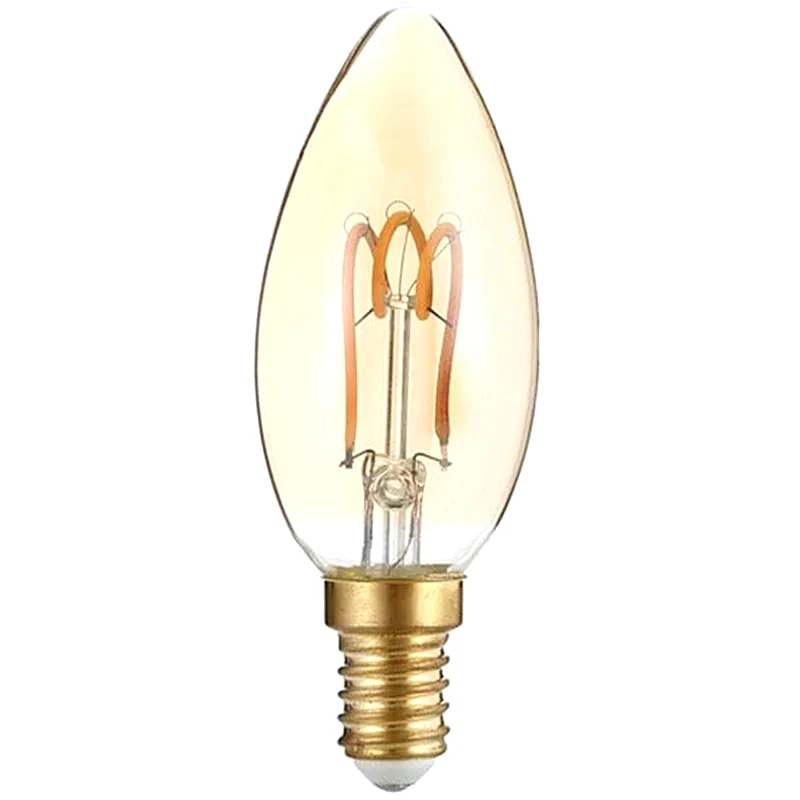 DIOLAMP Λάμπα LED Diolamp Deco3swwam Amber E14 3W 2700K 200LM 3.5x9.7cm - Θερμό Λευκό